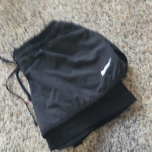Nike Black Sports Shorts with White Logo